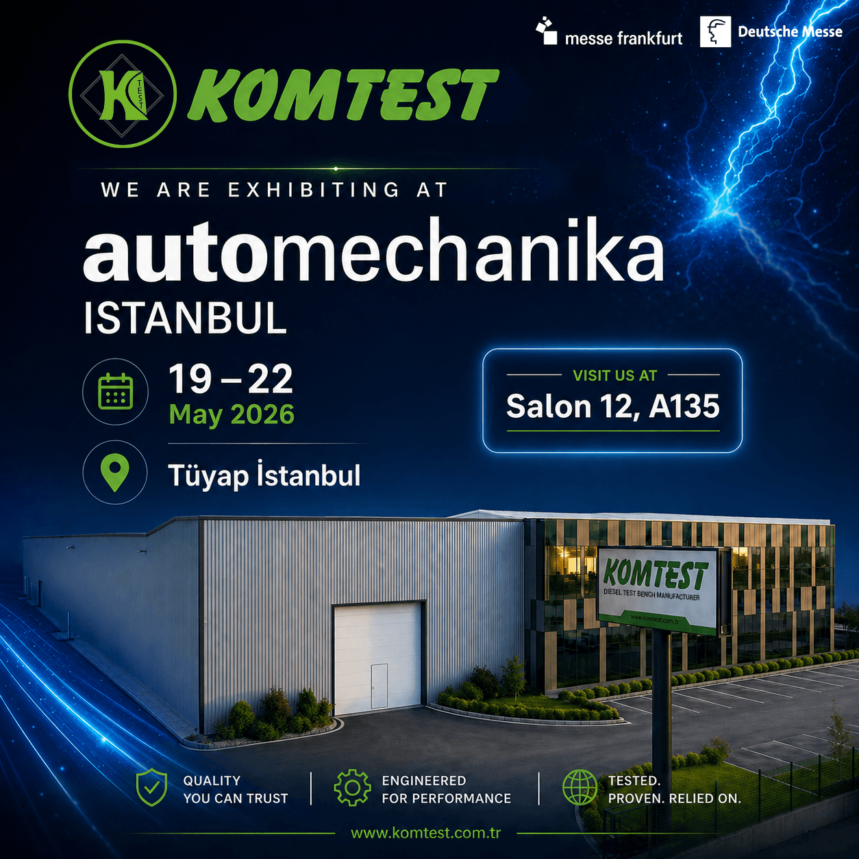 Komtest Automechanika Istanbul 2026 announcement